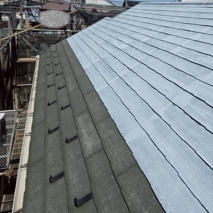 屋根の下塗り