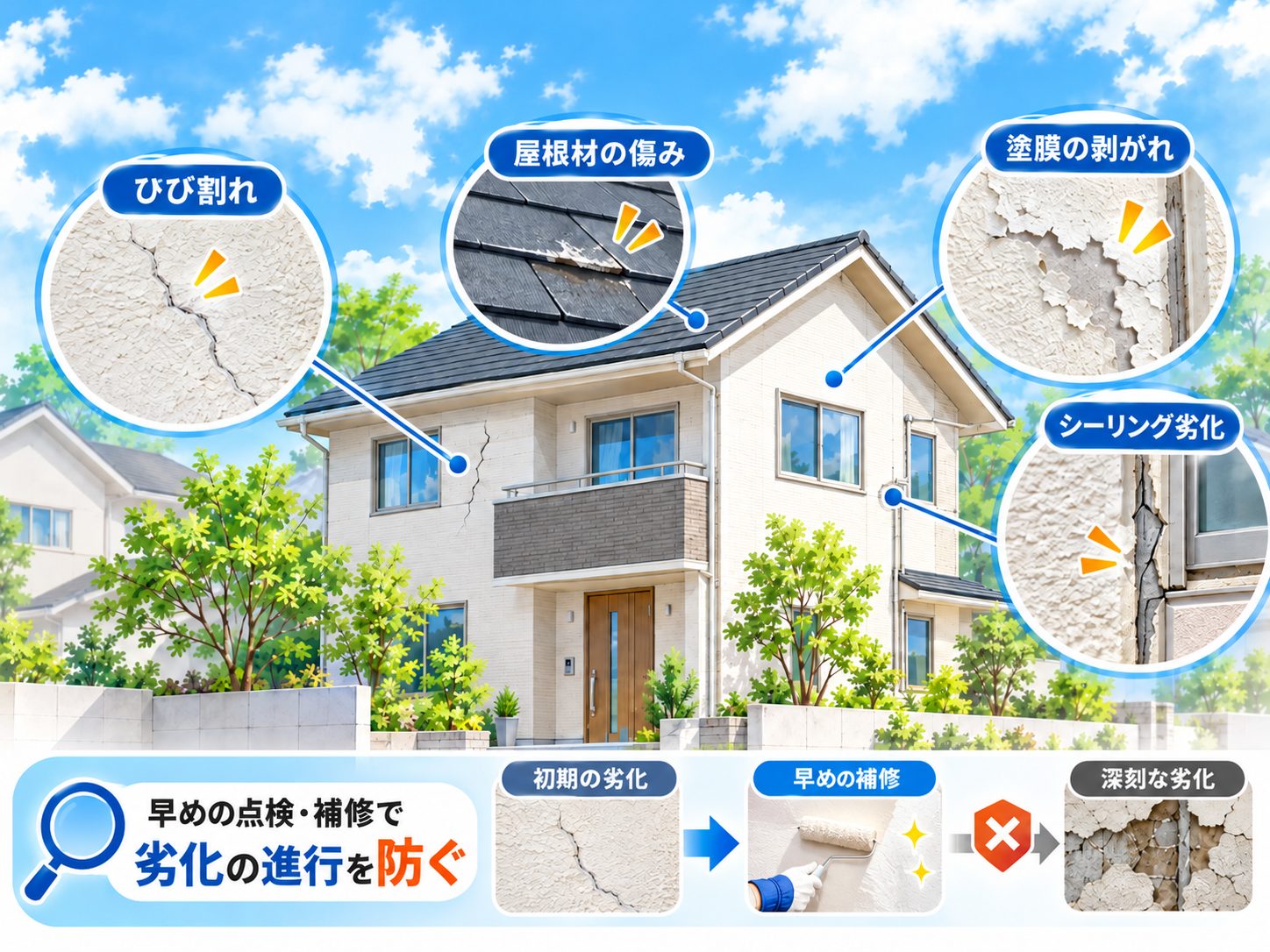 住まいを雨風や紫外線から守るため