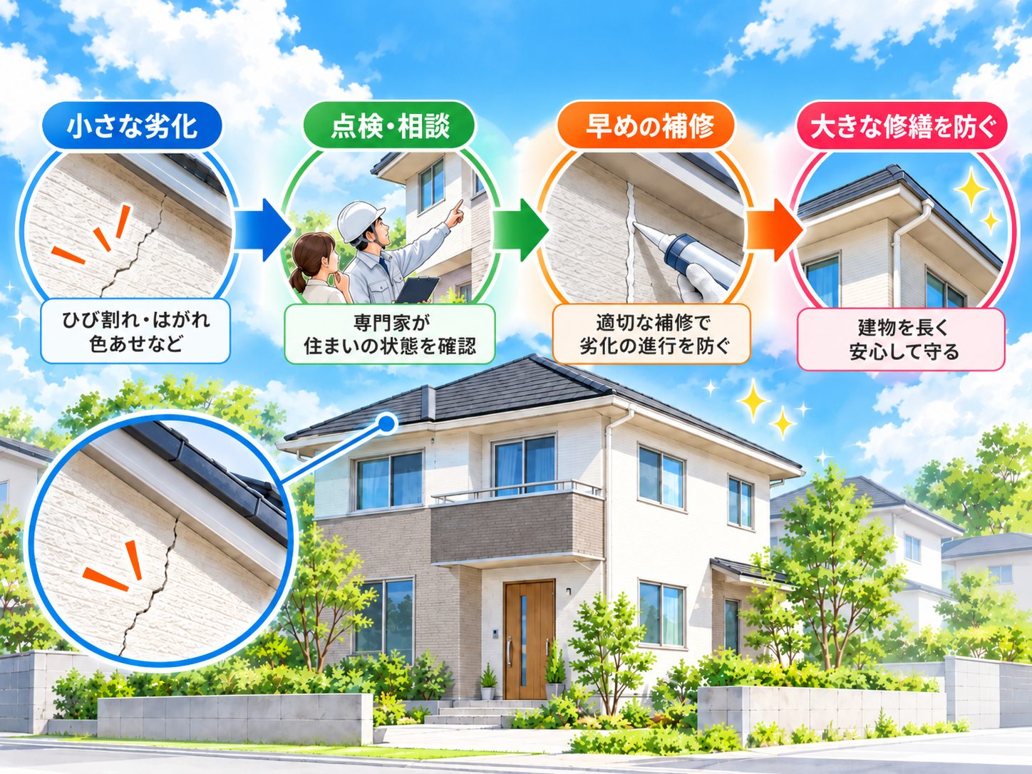 外壁や屋根の美観を保つため